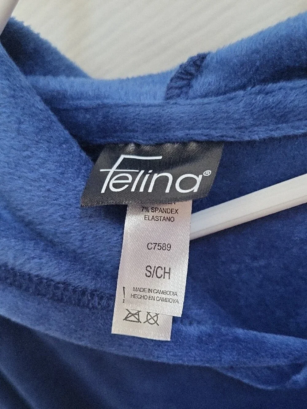 Felina Royal Blue Velour Zip Hoodie & Joggers Set